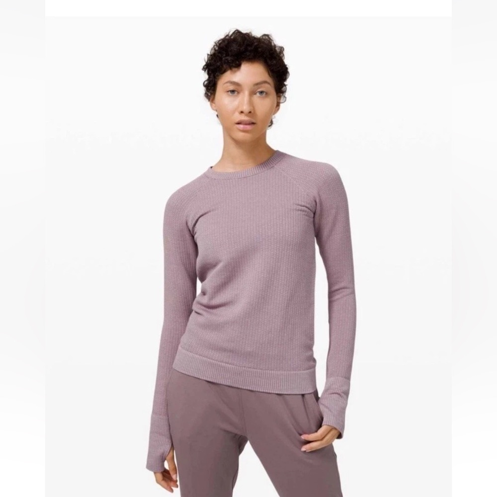 Lululemon Rest Less Pullover Bubble Dot Violet Verbena/Chrome Sz 8